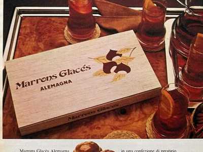 Oppure era possibile acquistare prestigiose scatole in latta litografata e raffinate confezioni in cartone dorato di cioccolatini variegati, marrons glac�s, tartufi, cantuccini